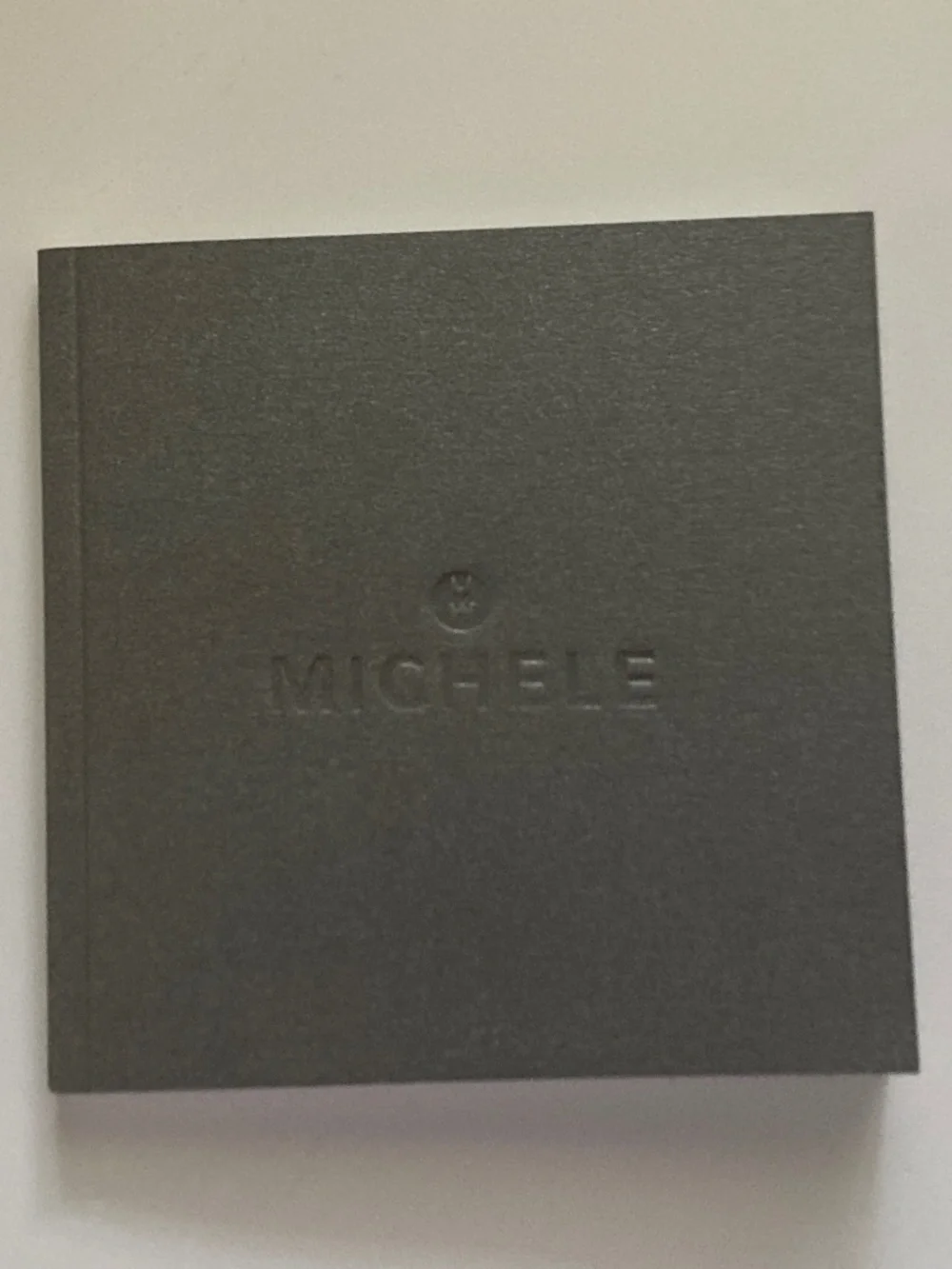 Michele Gray Watch Box/Cushion/Polishing Cloth/Manual/Warranty Card/NEVER USED!!